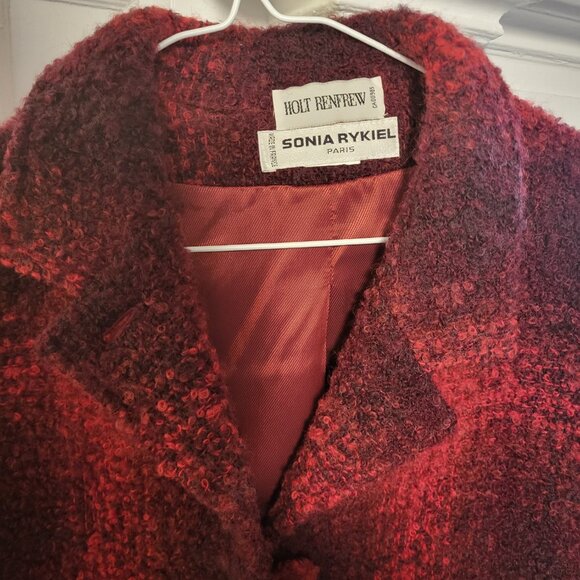 Sonia Rykiel Vintage Red Wool Blazer - Picture 2 of 5
